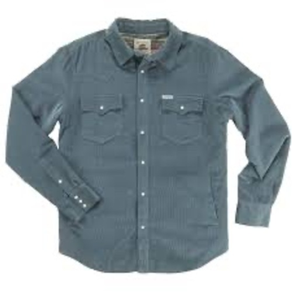 Sendero Provisions Co Mens Large Corduroy Western Shirt Jacket Blue Southwest